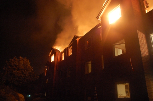 Fire raging at Gibson Court